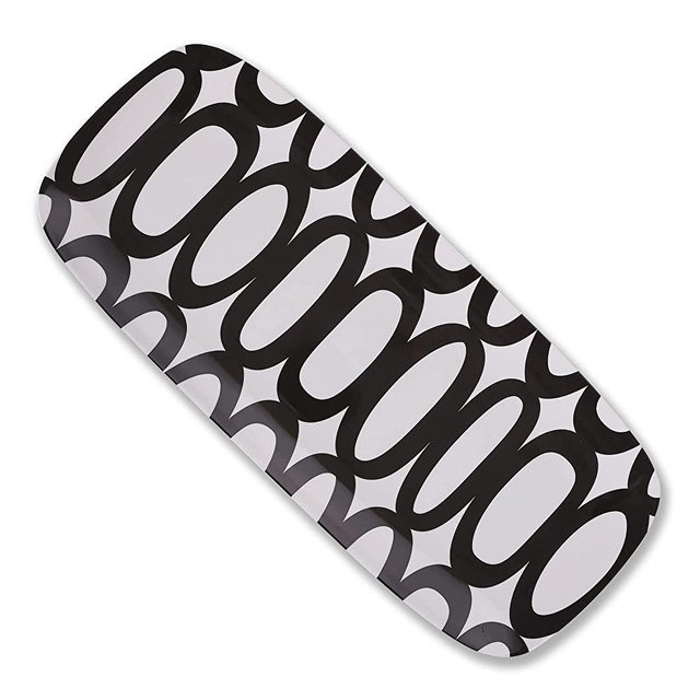French Bull 19" Rectangular Platter - Melamine Platters and Serving Ware - Plate, Dish, Serving, Collection - Black & White