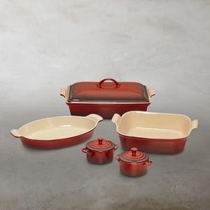 Le Creuset Stoneware 8-Piece Bakeware Set - French Grey