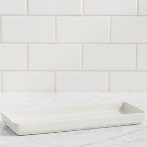 Mason Glazed Stoneware Tray, Ivory