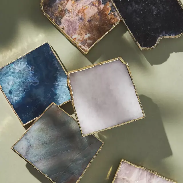 Gilded Agate Coaster