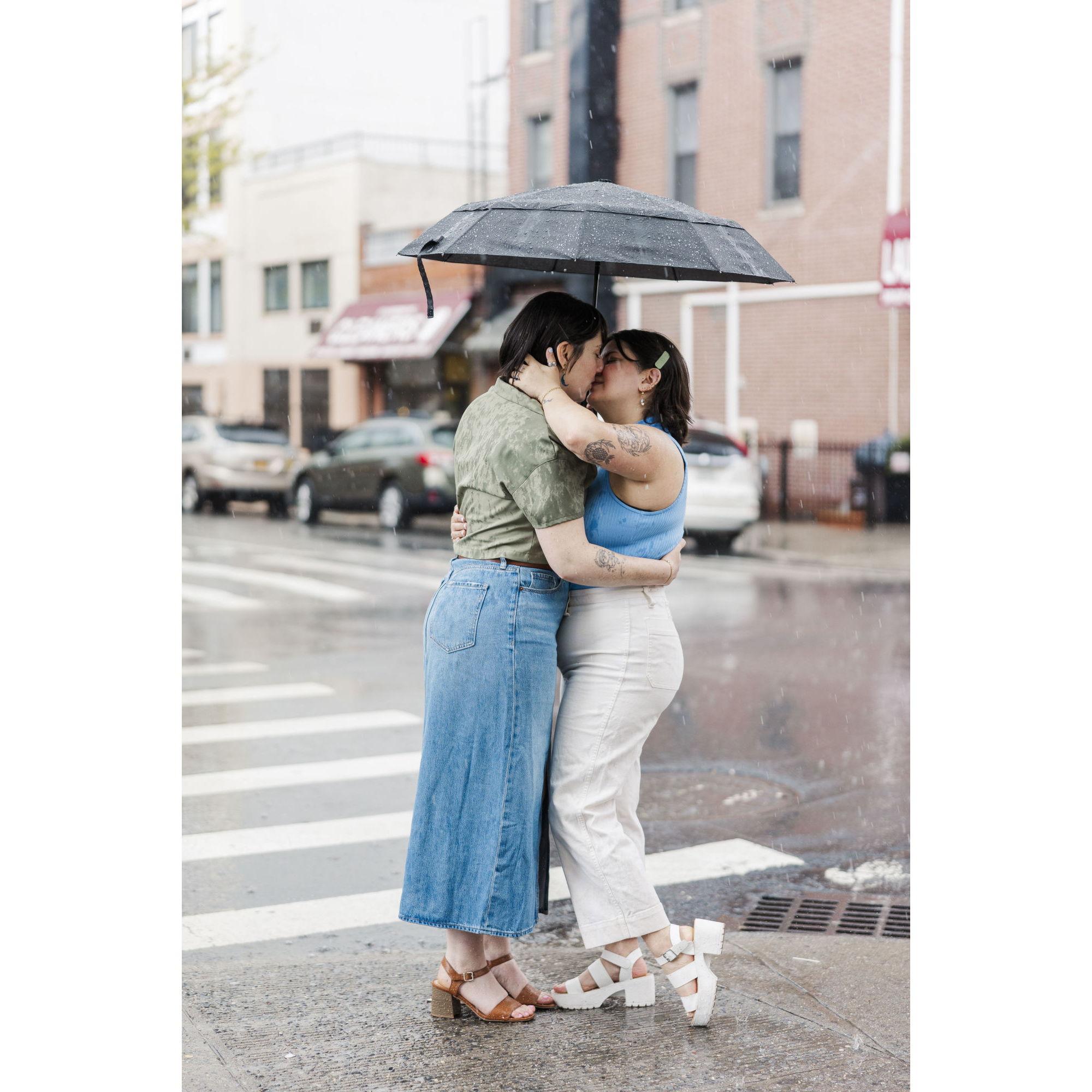 The rain came right on time!