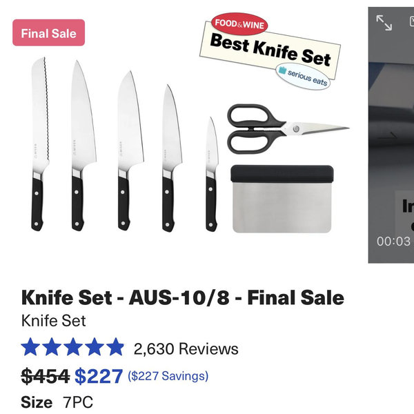 7 Piece Knife Set for Culinary Excellence | Misen