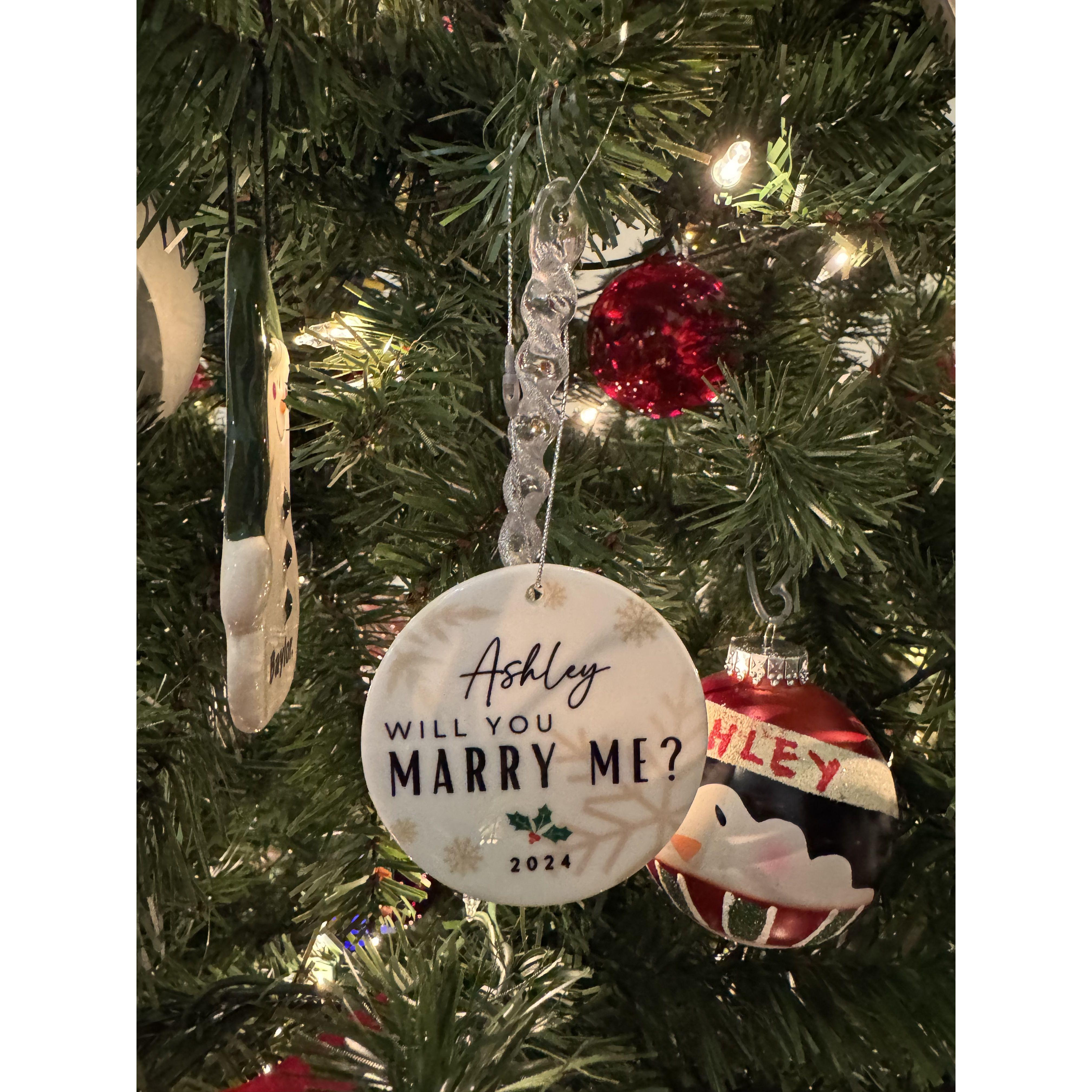 The ornament Eli proposed with!