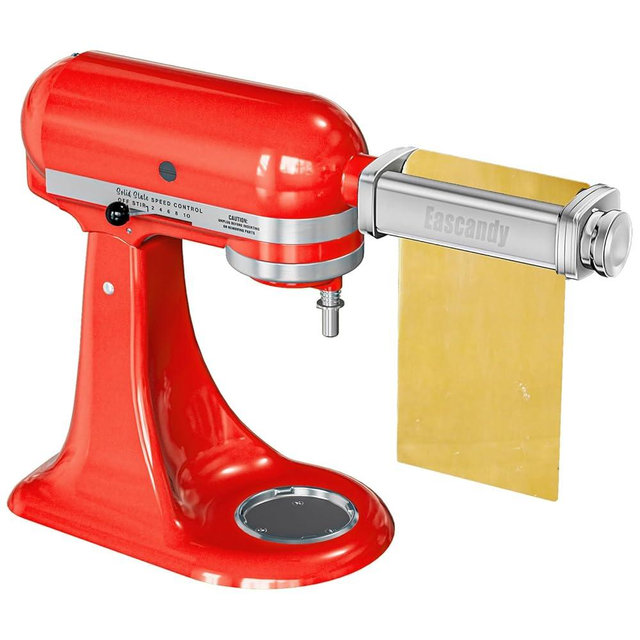 Pasta Roller Attachment for KitchenAid, Stainless Steel Pasta Roller Attachment for KitchenAid Stand Mixer, 8 Gears Adjustable Thickness.