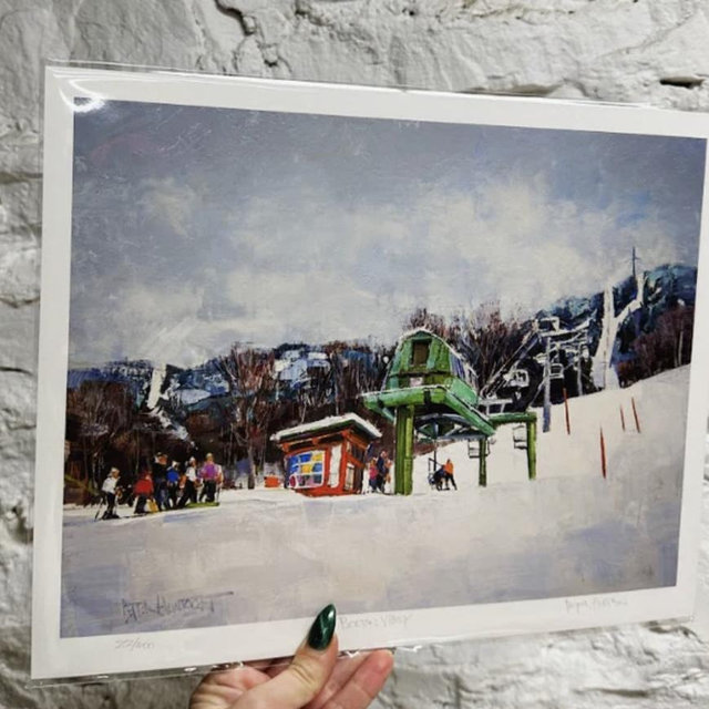 Peter Huntoon Bolton Ski Area Print - 11x14