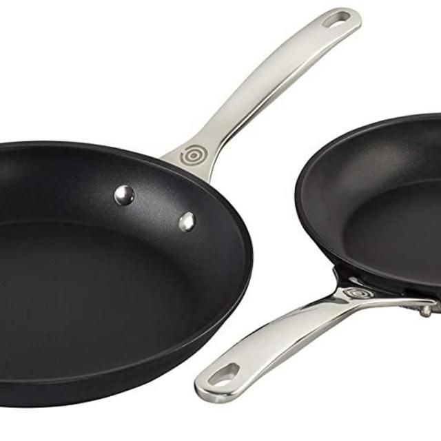 Le Creuset Toughened PRO 2 Piece Set (8" & 10" Fry Pan) Nonstick Cookware, Grey