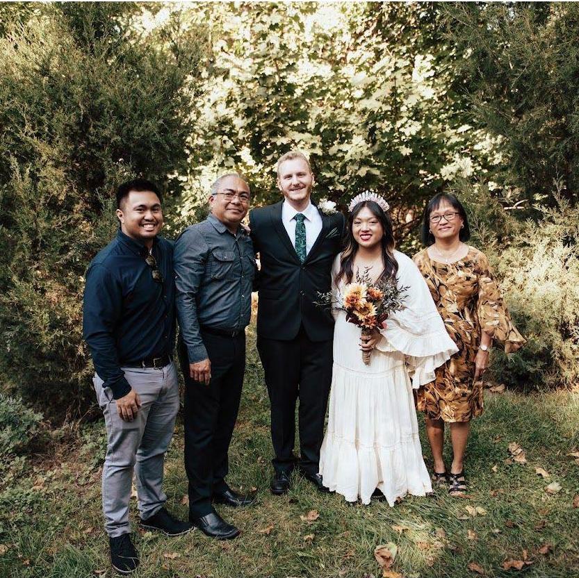 Ceasar, Dad (Ray), Brian, Genevieve, and Mom (Gemma)