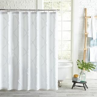 Chenille Lattice Shower Curtain