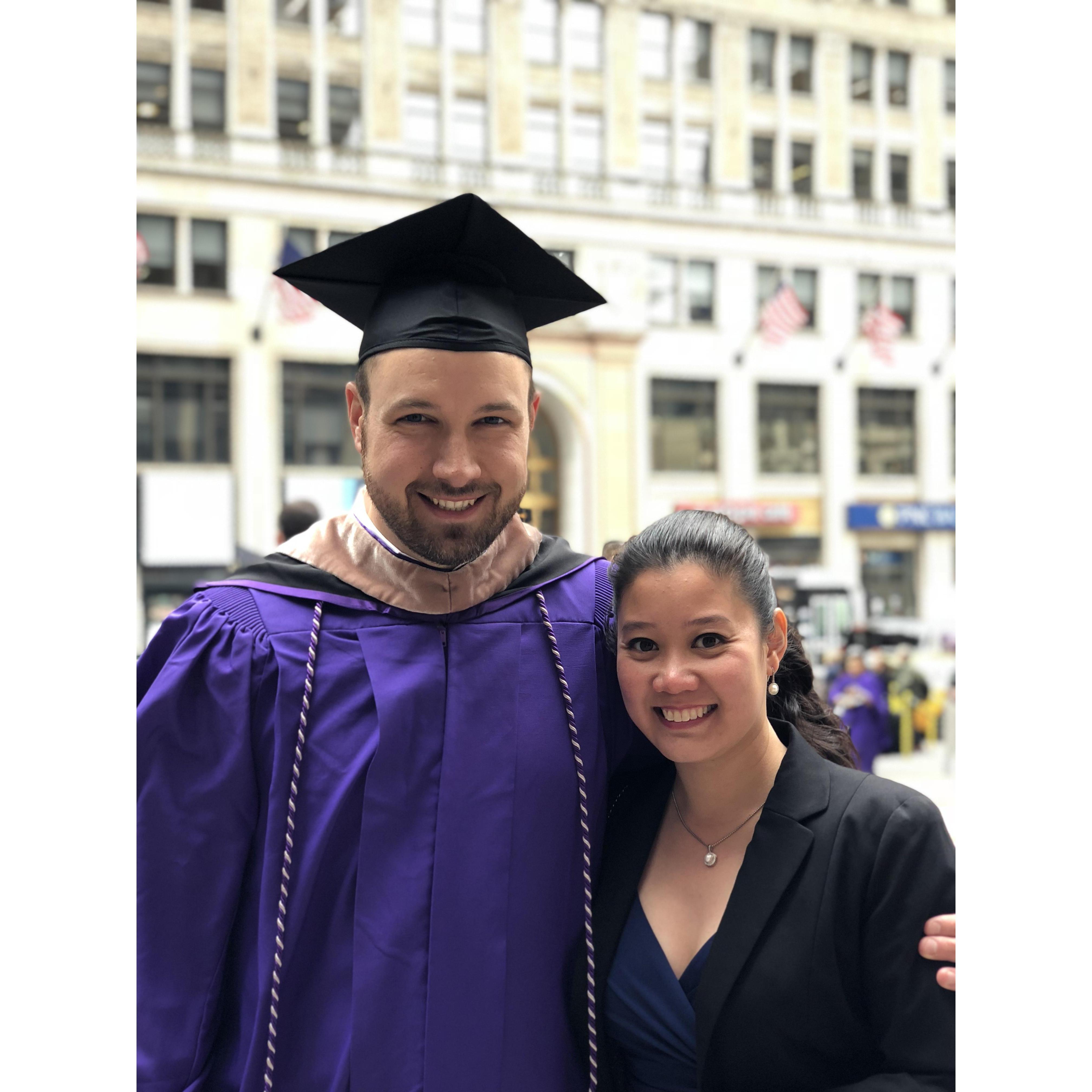 Brett graduates with his MBA from NYU