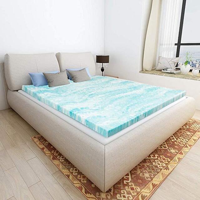 Mattress Topper Queen, Gel Memory Foam Mattress Toppers for Queen Size Bed, 2 Inch
