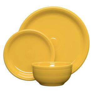 Bistro Coupe 3-Piece Place Setting, Service for 1 - Daffodil
