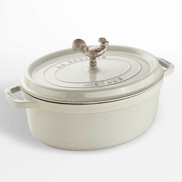 Staub ® 5.75-Qt. White Truffle Coq au Vin Cocotte