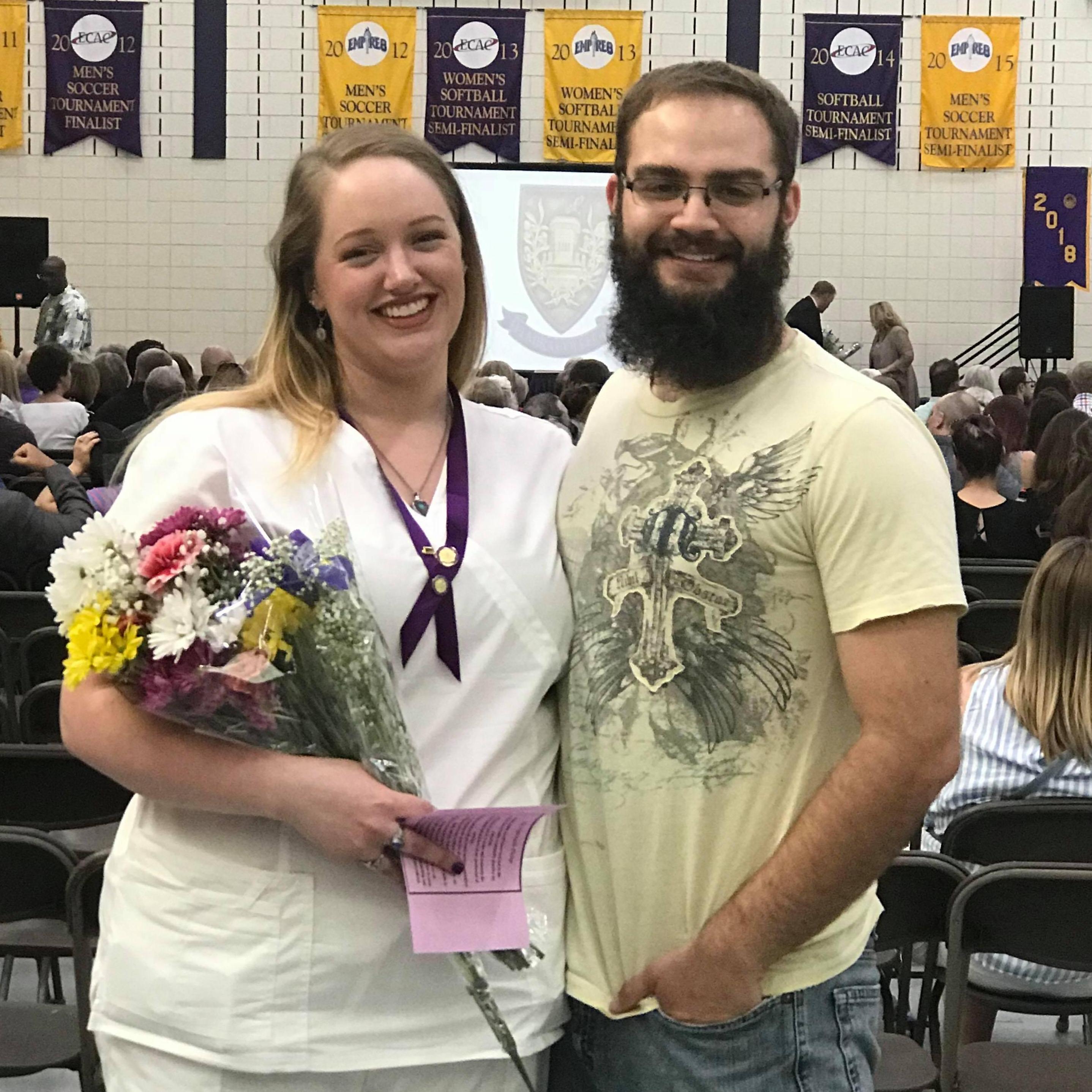 Ellie's graduation from Elmira for Nursing - and Kutter's Amish beard..