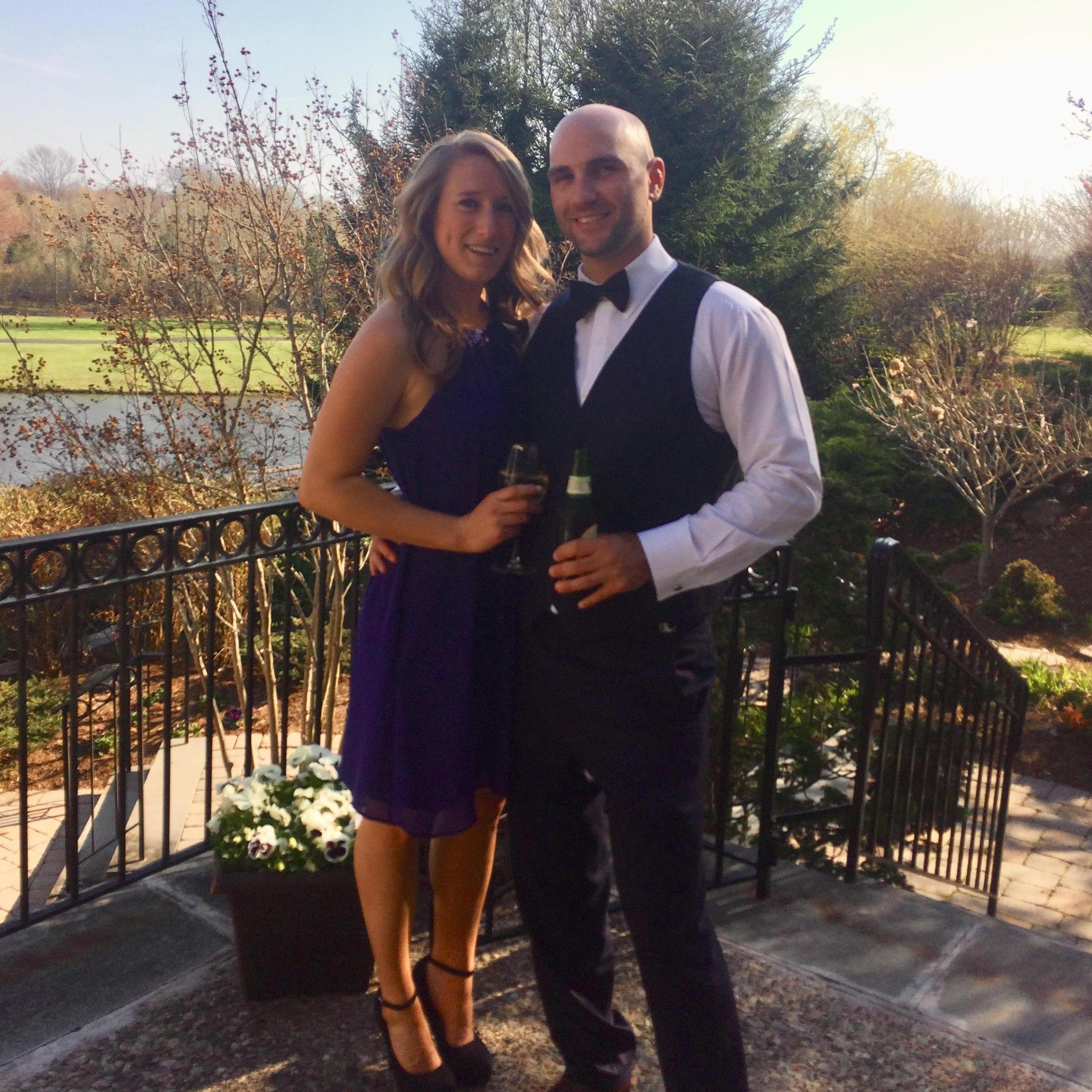 Our first time as each other's forever wedding date, Brian & Julie's wedding outside Philadelphia, April 2015