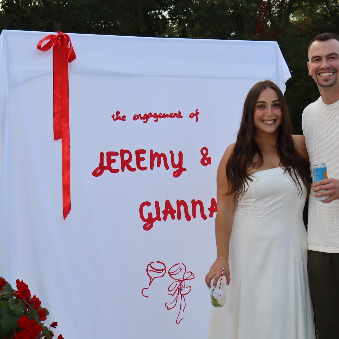 Our engagement party back home celebrating with our family & friends!