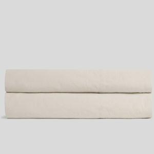Percale Fitted Sheet (Bone) - King/ Bone