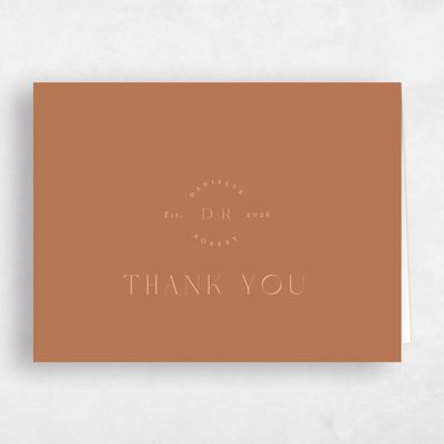 Tuscany, Brown Wedding Thank You - Okavango Landscape