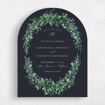 Black Arch Wedding Save the Date - Elowen Portrait