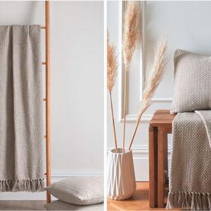 Buy Drift Home Natural Hayden Throw from Next Israel