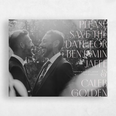 Lightest Blush, Pink Wedding Save the Date - Mendoza Photo