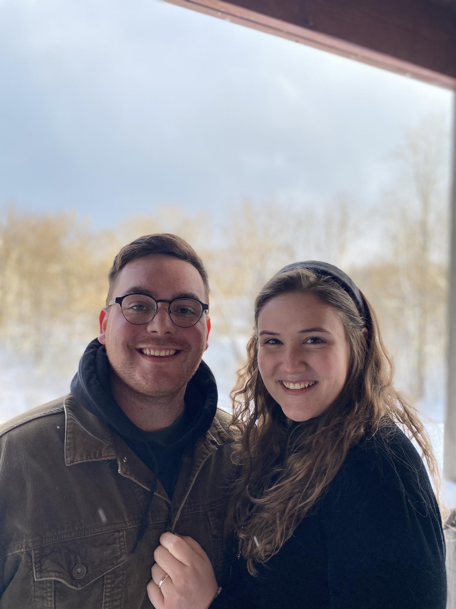 first Christmas together on Meme’s back porch