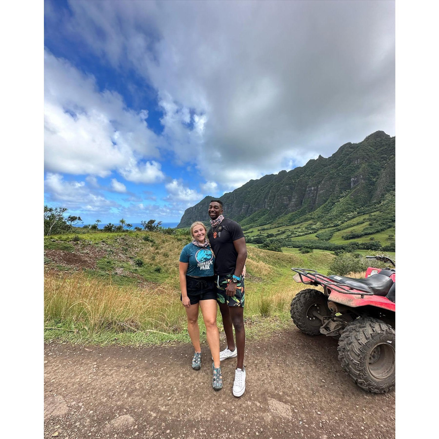 Living out our Jurassic Park dreams at Kualoa Ranch.