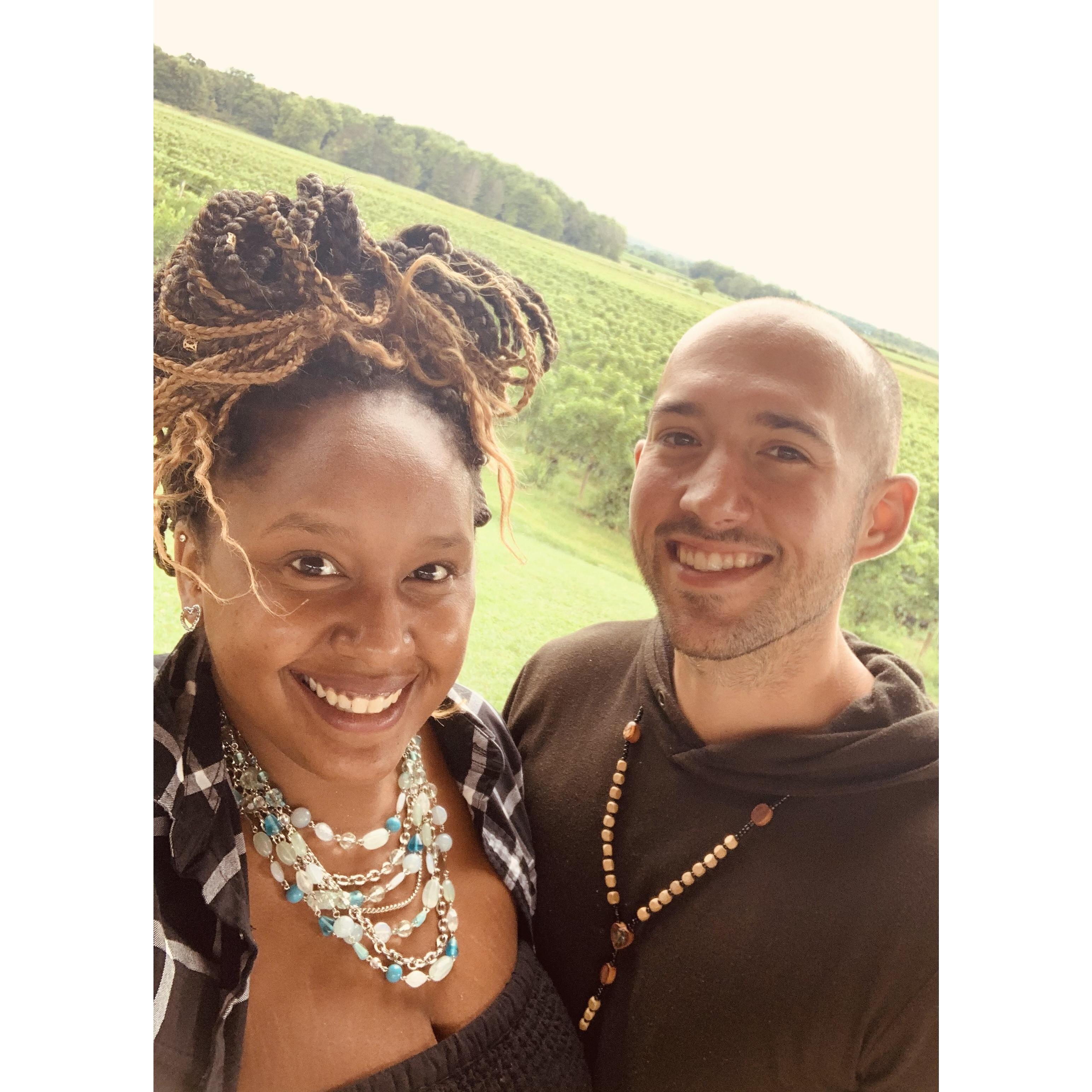 On a beautiful vineyard tour in Conneaut, Ohio! It's the Napa Valley of the Midwest!
