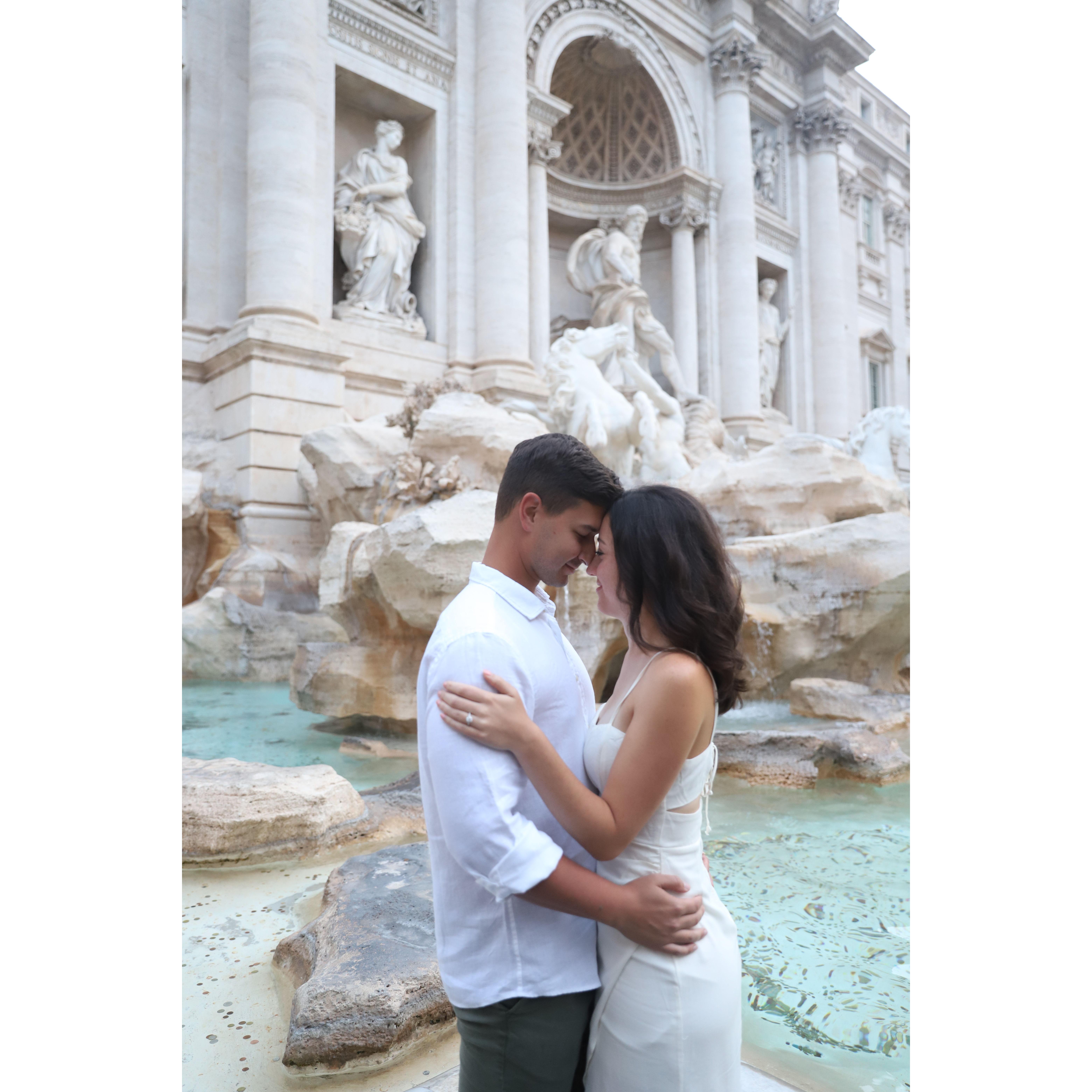 Scenes from our engagement shoot in Italy! Trevi Fountain