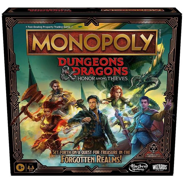 Monopoly Dungeons & Dragons: Honor Among Thieves Game, Inspired by The D&D Movie, Monopoly D&D Board Game for 2-5 Players, Ages 8 and Up