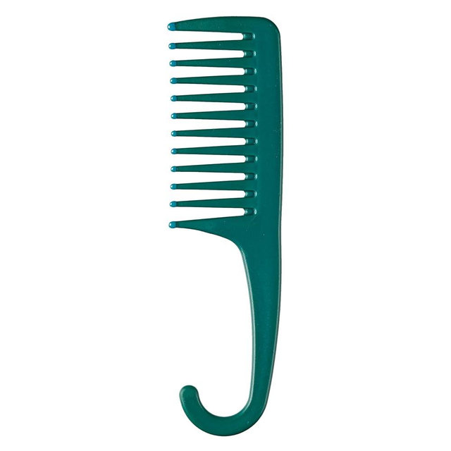 Conair Detangle & Smooth Shower Comb with Hook, Detangler Hair Comb for Women and Men, Wide-Spaced Teeth for Any Hair Type Wet or Dry, Distributes Conditioner, Teal Green