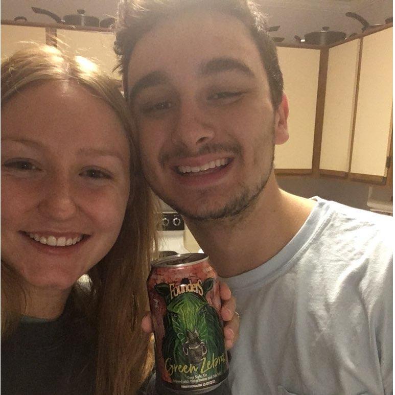 Laura's first legal drink!