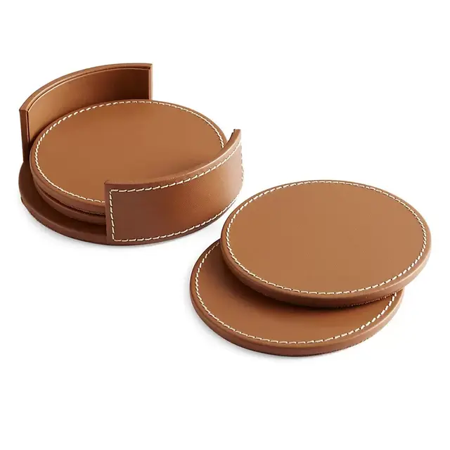 Ralph Lauren Wyatt Leather Coasters