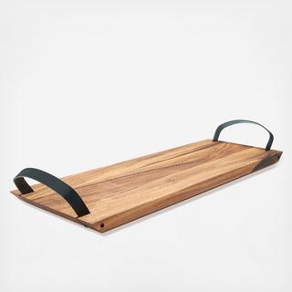 Serving Board With Leather Handles