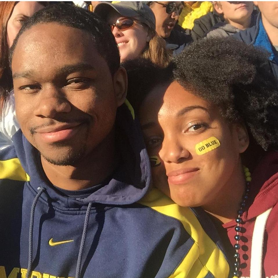 Jasmine's first Michigan homecoming with Marcus in 2016...the first of many!
