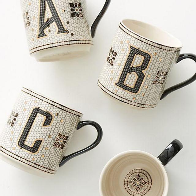 Tiled Margot Monogram Mug - L