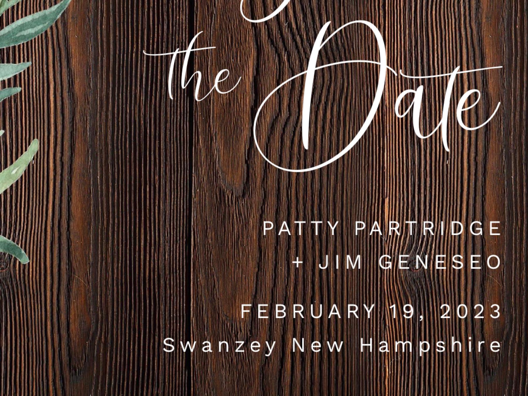 The Wedding Website of Patty Partridge and Jim Geneseo