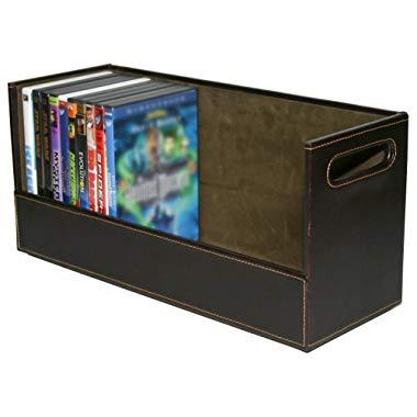 Stock Your Home DVD Storage Box with Powerful Magnetic Opening - DVD Tray Holds 28 DVD BluRay PS4 Video Games for Media Shelf Storage & Organization