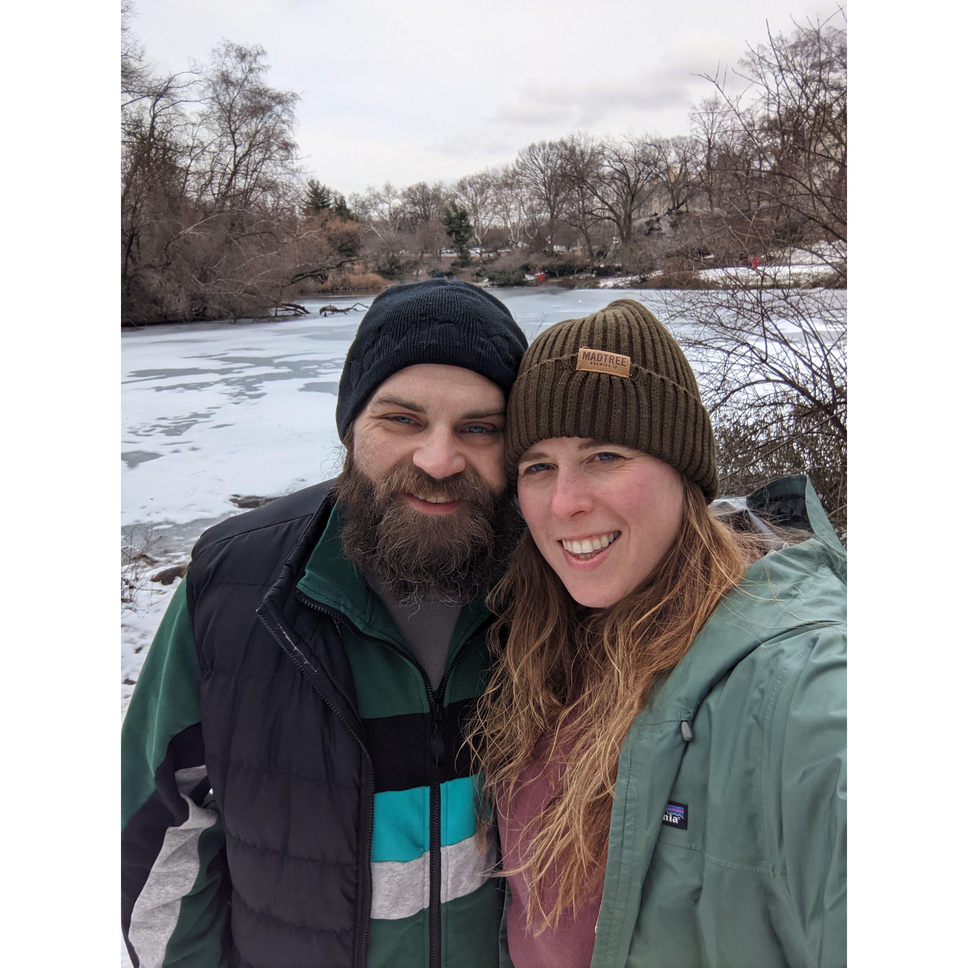 Exploring Central Park on one of our trips to NYC.