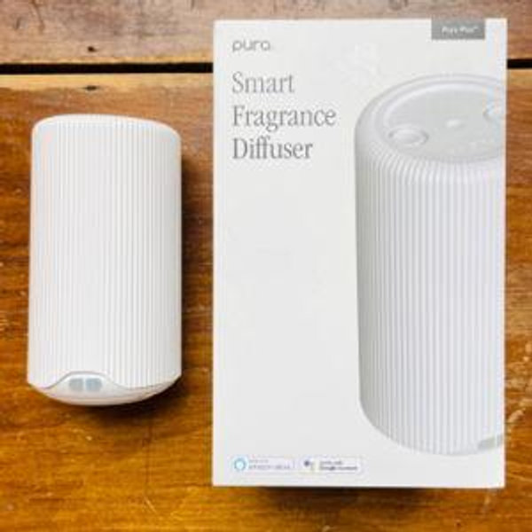 Pura Plus Smart Home Fragrance Diffuser for Large Spaces - Adjust Scent Intensity, Set Schedules & Timers, and More in Pura App - Fragrances Sold Separately - White