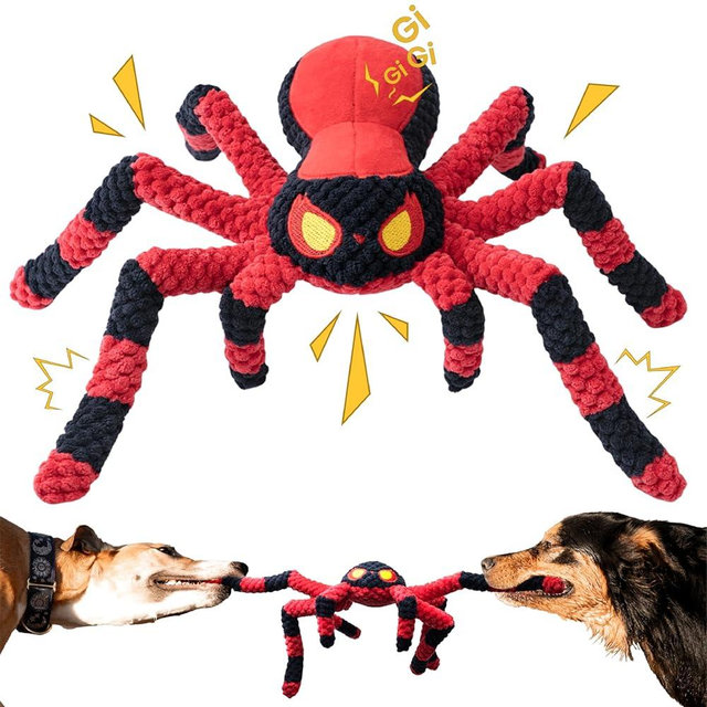 LEGEND SANDY Large Dog Toys to Keep Them Busy, Interactive Dog Toys, Squeaky Crinkle Tug of WarPuppy Toy