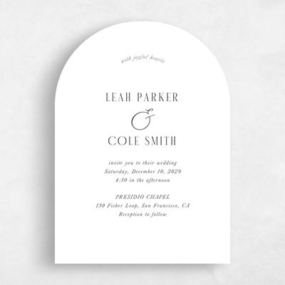 Multi-Colored Wedding Invitation - Glen Portrait