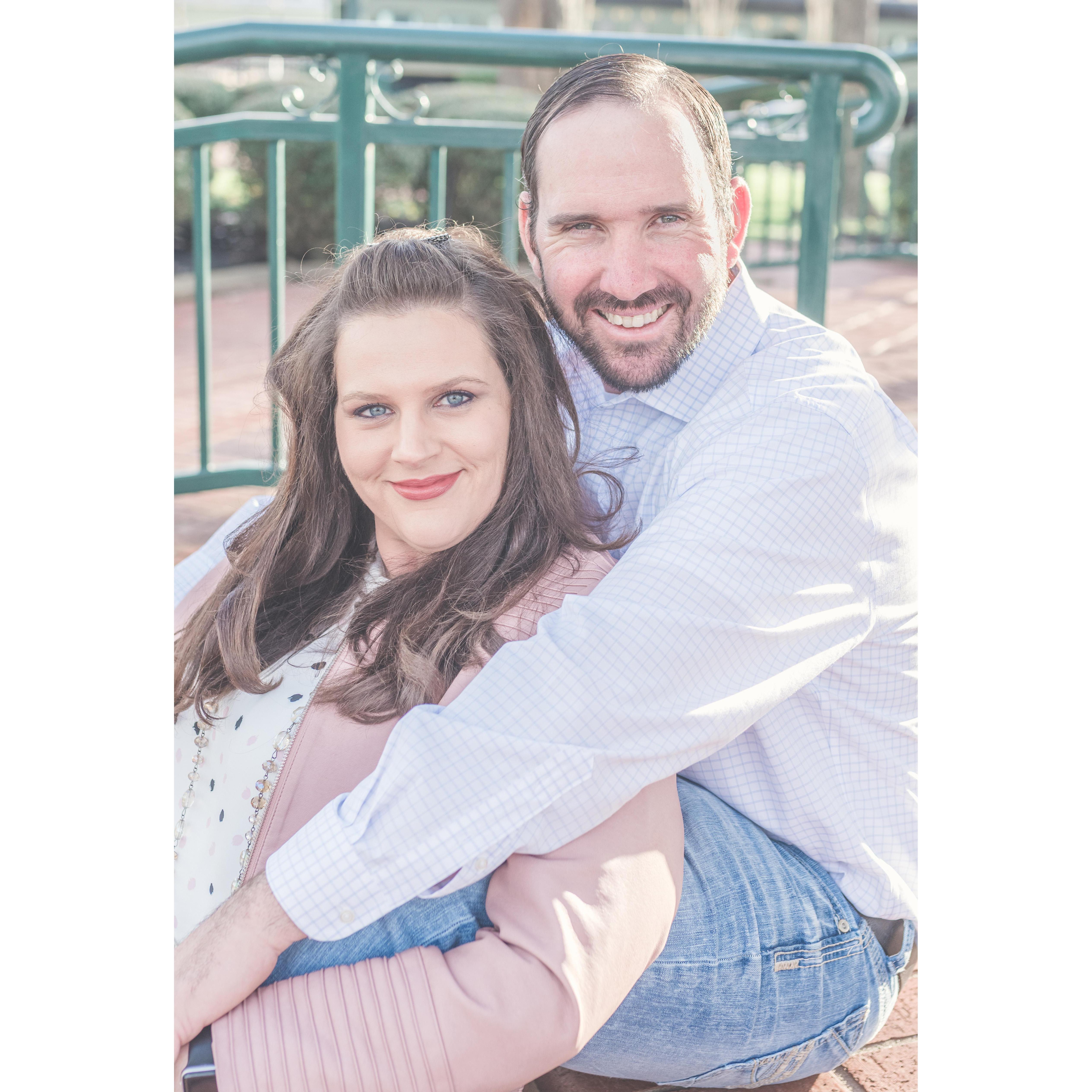 Collierville Town Square has always been a fun place for us to go, especially at Christmas. So it was great to have our engagement pics taken there.