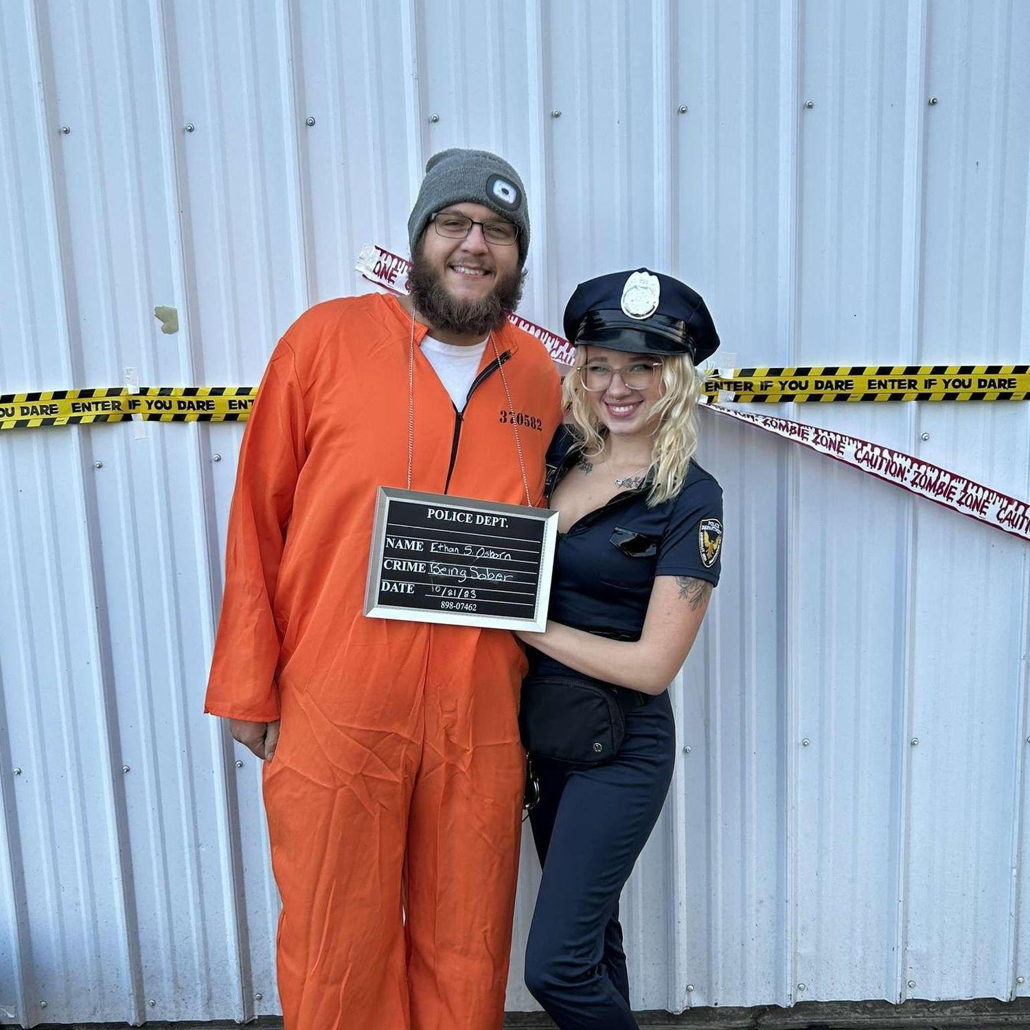 Ethan and Sydney at a Halloween Party