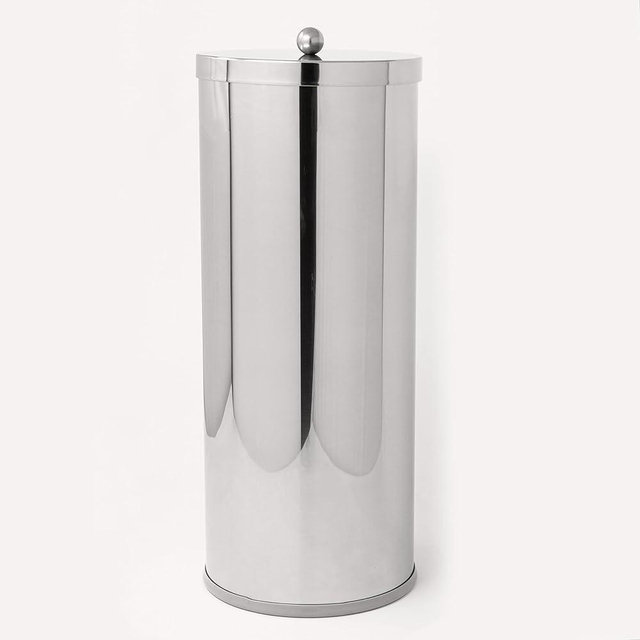 [2023 Upgraded Version] HUJI Rust Resistant Stainless Steel Toilet Paper Roll Canister Holder w/Removable Base for Bathroom Storage (1 Pack, Toilet Paper Canister)