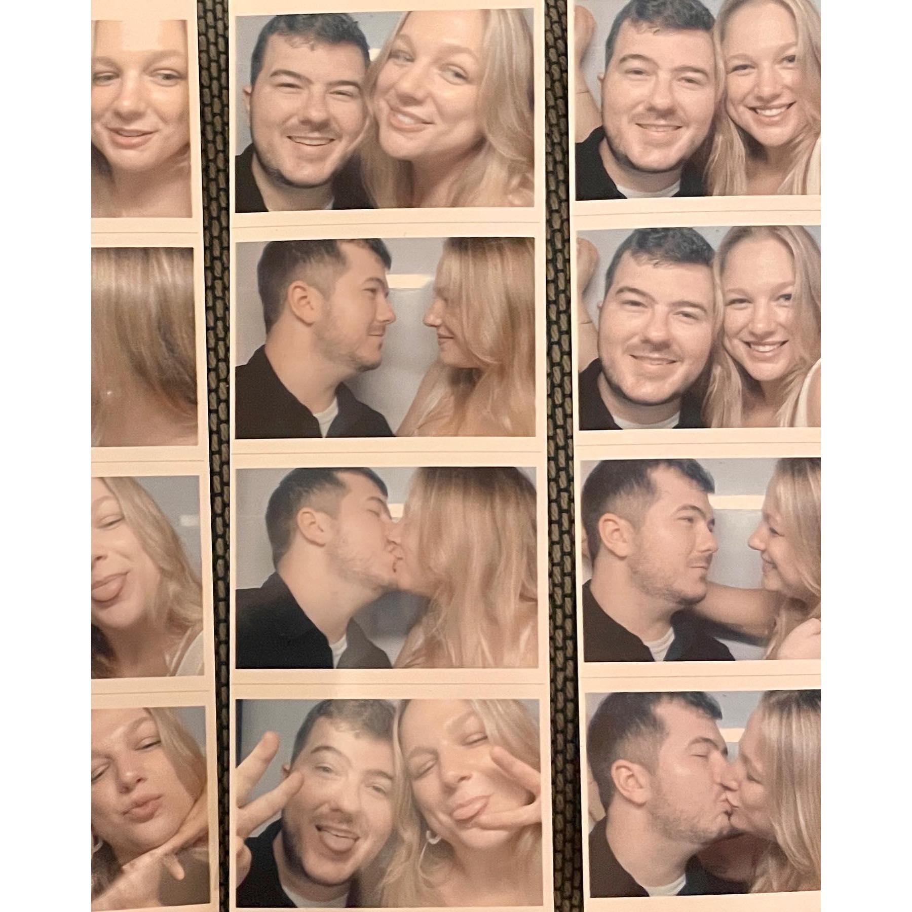 Cheesing in the photobooth at one of our fav neighborhood bars