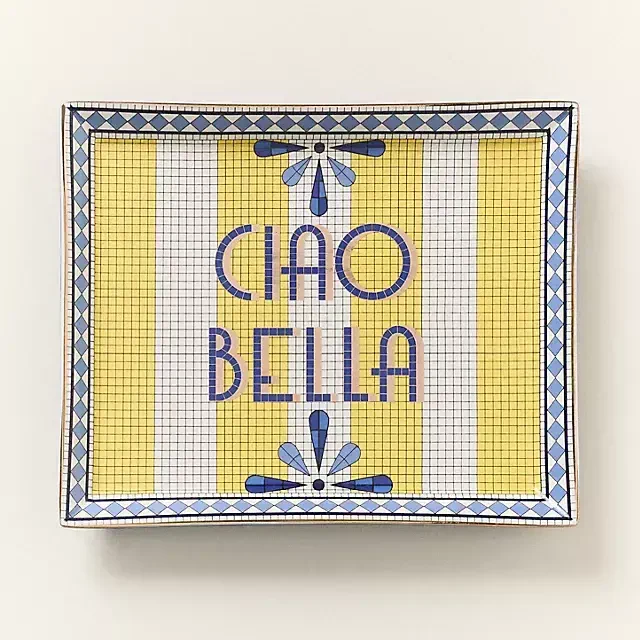 The Bistro Tile Stoneware Trinket Dish: Italia Edition