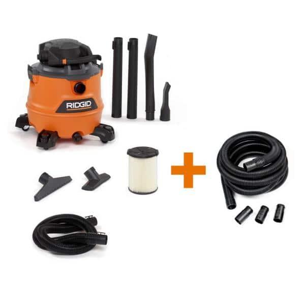 16 Gal. 6.5-Peak HP NXT Wet/Dry Shop Vacuum with Detachable Blower, Filter, 7 ft. Hose, 20 ft. Hose and Accessories