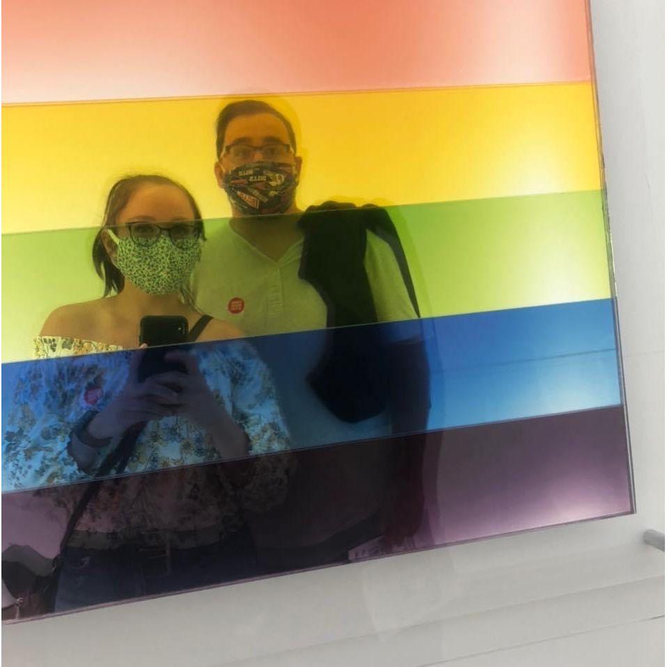 One of favorite photos from our trip to the Corning Museum of Glass! Peep the masks, this was the summer of 2020.