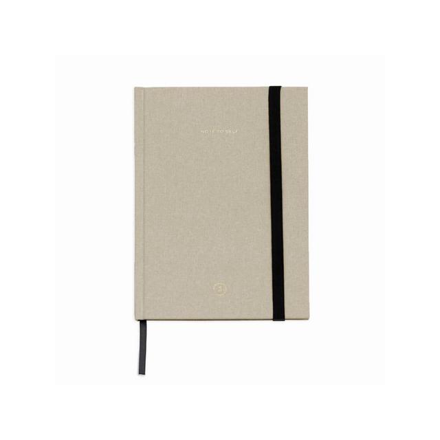 Ruled Linen Journal Note To Self Cream - Wit & Delight