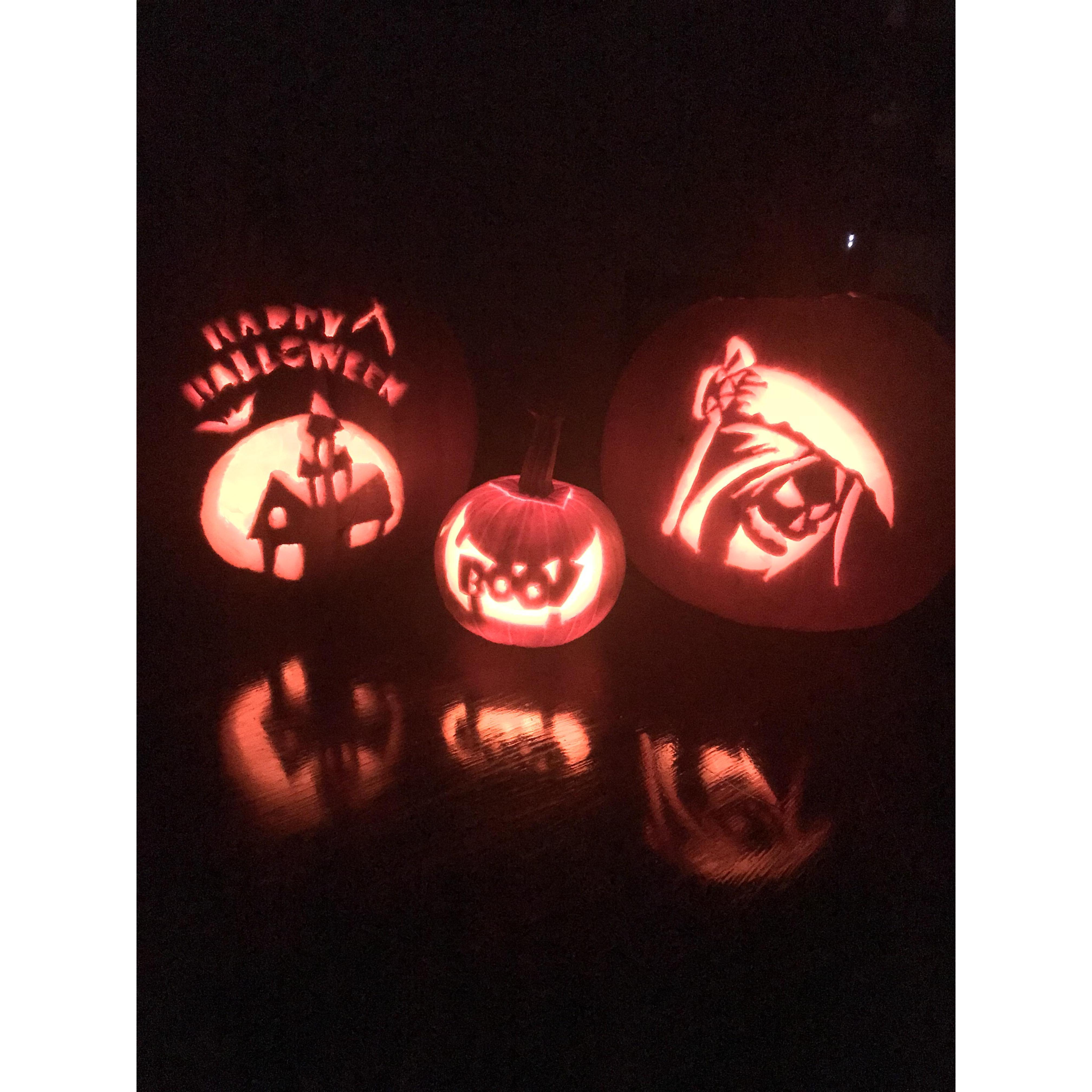 Kadir and Jenn are master pumpkin carvers! They love Halloween :)